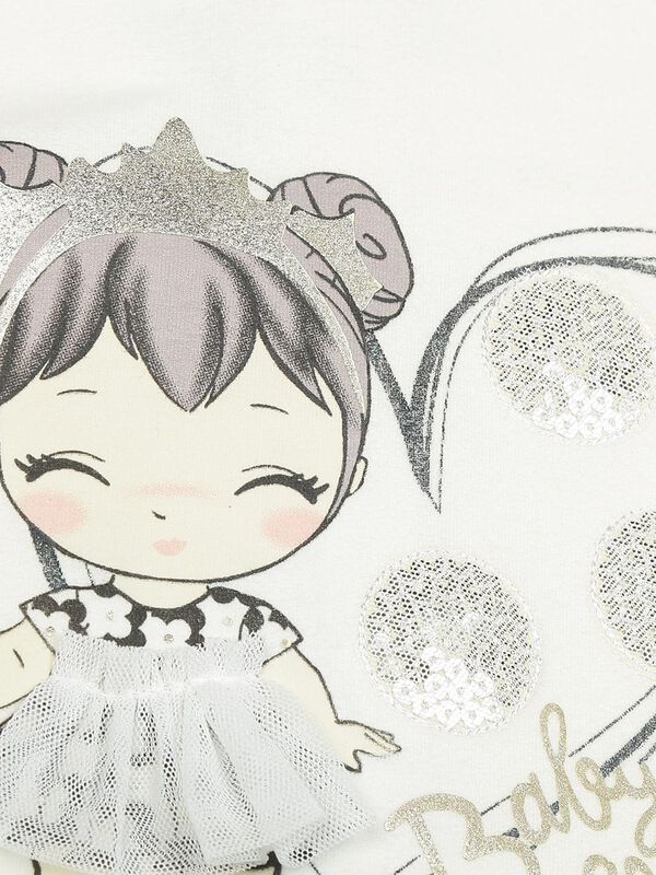 Knitted T-Shirt With Print image number 2